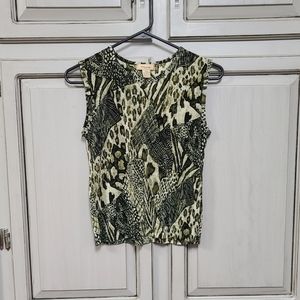 Precious animal print silky top